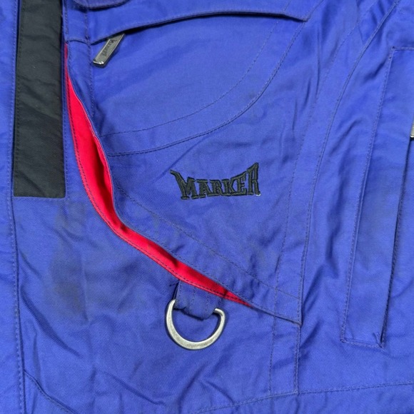 Salt Lake 2002 Olympic Winter Games Marker Ski Jacket Men L Hood Blue Snowboard - Picture 4 of 16